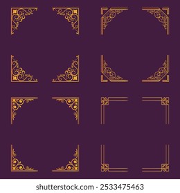 This corner border is a decorative element that can be used in a variety of ways.