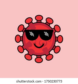 This is a corona virus mascot illustration that has a chibi illustration style. This illustration can be used in a variety of business, educational, health and personal needs.