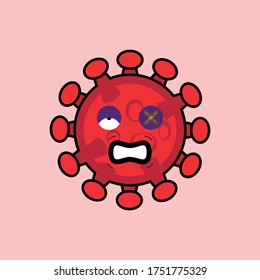 This is a corona virus mascot illustration that has a chibi illustration style. This illustration can be used in a variety of business, educational, health and personal needs.