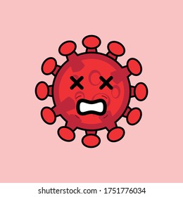 This is a corona virus mascot illustration that has a chibi illustration style. This illustration can be used in a variety of business, educational, health and personal needs.