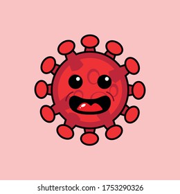 This is a corona virus mascot illustration that has a chibi illustration style. This illustration can be used in a variety of business, educational, health and personal needs.