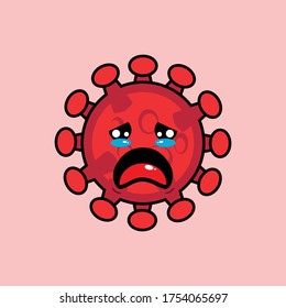 This is a corona virus mascot illustration that has a chibi illustration style. This illustration can be used in a variety of business, educational, health and personal needs.