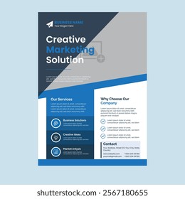 This Corporate Flyer design is perfect for showcasing any business or corporate company. The layout is clean, professional, and versatile, making it suitable for promoting services, events, or busines