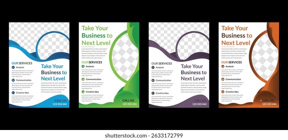 Dies ist eine Corporate Flyer Design-Vorlage.Corporate Business Flyer Vorlage Flyer Flyer in A4 mit buntem Business-Angebot.