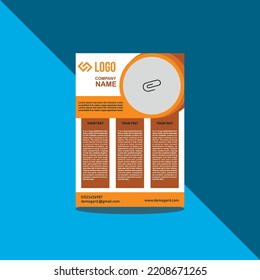This is a Corporate flyer template. Simple brochure design. Poster for business, education, advertisement, banner, ad banner. Vector illustration.