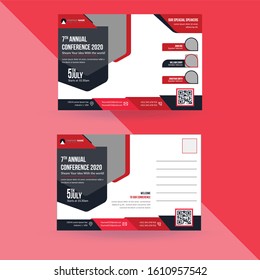 This is Corporate Professional Business Postcard Design Template white postcard