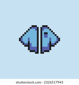 this is Costume icon in pixel art with simple color with blue background this item good for presentations,stickers, icons, t shirt design,game asset,logo and your project.