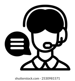 This Costumer service icon is suitable for Logistic, Delivery and Distribution, etc.