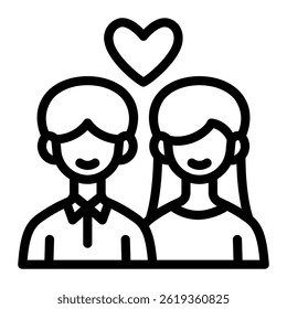 This Couple icon is suitable for Family, Fathers Day, Family Day, etc