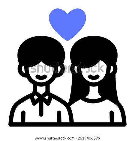 This Couple icon is suitable for Family, Fathers Day, Family Day, etc
