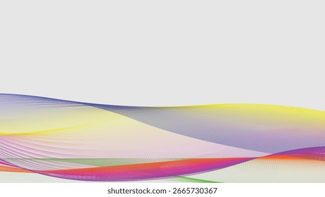 This is a cover page design With line of wave with various colour