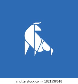 this is cow. animal strong logo template