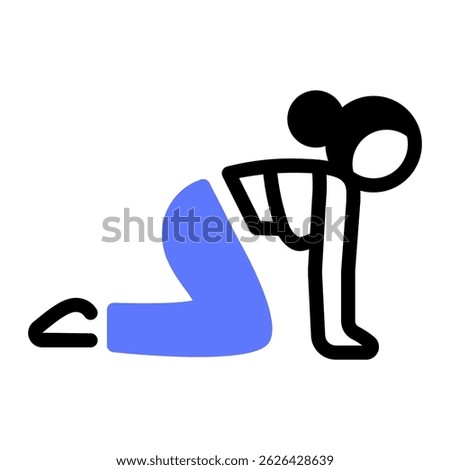This Cow (pose) icon is suitable for Yoga, Mindfulness, Healthy Lifestyle, etc