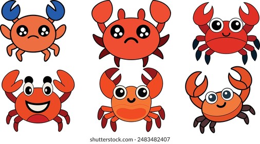 This is a Crab  flat  design ,animal vector design  with high quality eps format 