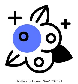 Este icono de arándano es adecuado para la temporada de otoño, etc.