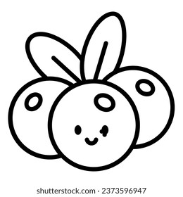 This cranberry icon is suitable for Thanksgiving event and autumn season.