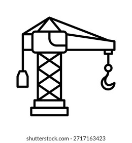 Este es un icono de grúa, uno de los iconos del conjunto de iconos de la industria.