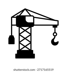 Este es un icono de grúa, uno de los iconos del conjunto de iconos de la industria.