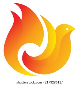 This is created by combining fire and a bird and using those shapes.