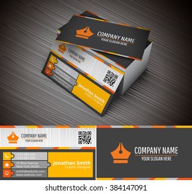 This is creative business card for companies or personal purpose. Vector illustration.