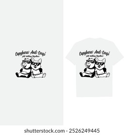 Esta T-shirt Capybara Criativa 50+ Bundle POD Imprimir todos os animais cão, gato, cavalo, guaxinim qualquer design de animal destaca-se por causa de sua versatilidade. 