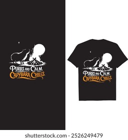 Esta T-shirt Capybara Criativa 50+ Bundle POD Imprimir todos os animais cão, gato, cavalo, guaxinim qualquer design de animal destaca-se por causa de sua versatilidade. 