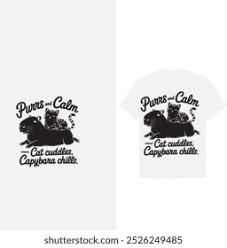 Esta T-shirt Capybara Criativa 50+ Bundle POD Imprimir todos os animais cão, gato, cavalo, guaxinim qualquer design de animal destaca-se por causa de sua versatilidade. 