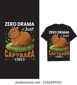 Esta T-shirt Capybara Criativa 50+ Bundle POD Imprimir todos os animais cão, gato, cavalo, guaxinim qualquer design de animal destaca-se por causa de sua versatilidade. 