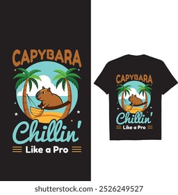 Esta T-shirt Capybara Criativa 50+ Bundle POD Imprimir todos os animais cão, gato, cavalo, guaxinim qualquer design de animal destaca-se por causa de sua versatilidade. 