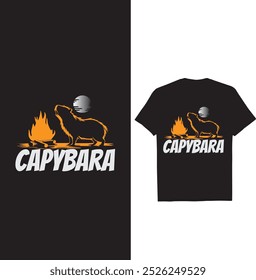 Esta T-shirt Capybara Criativa 50+ Bundle POD Imprimir todos os animais cão, gato, cavalo, guaxinim qualquer design de animal destaca-se por causa de sua versatilidade. 