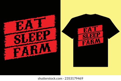 Este es un diseño creativo de camisetas sin copyright. Coma el diseño de camisetas de la granja del sueño.