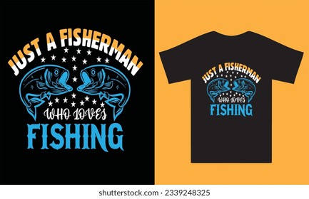 Este es un diseño creativo de camisetas sin copyright. Sólo un pescador al que le encanta pescar camisetas.