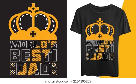 This is a creative Fathers day T-shirt Design. All major components are easily editable and customizable. Print Template, typography quotes, illustration - vector
