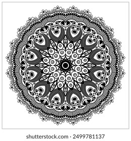 Este es un diseño floral creativo del Vector del mandala del lujo y arte del patrón de la decoración en estilo abstracto del ornamento del círculo para los Elementos gráficos.