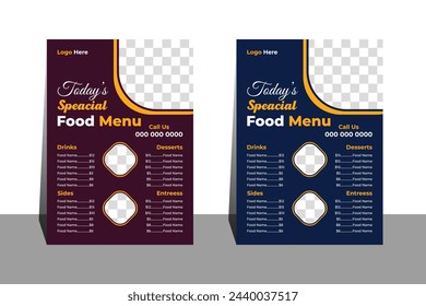 Este diseño de menú de comida rápida creativo y mínimo para el restaurante 