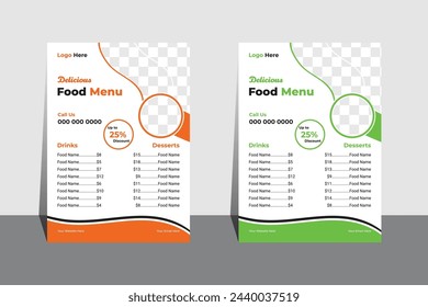 Este diseño de menú de comida rápida creativo y mínimo para el restaurante 