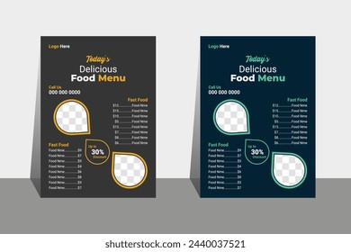 Este diseño de menú de comida rápida creativo y mínimo para el restaurante 