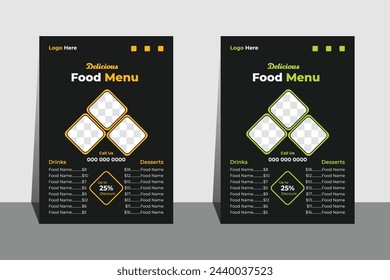 This creative and minimal Fast Food Menu Design For Restaurant 