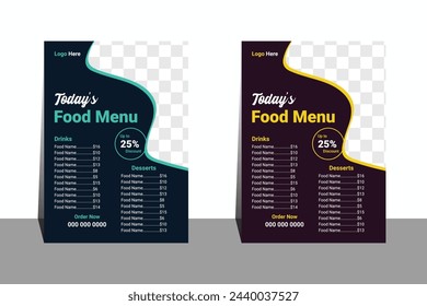 This creative and minimal Fast Food Menu Design For Restaurant 
