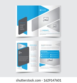 This is Creative and Minimalist Corporate Bifold brochure,