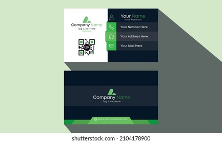 This is Creative Modern Minimal Corporate Green Business card Design Template