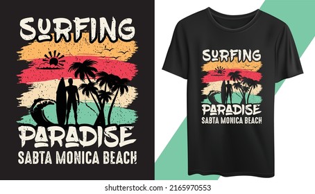 This is a creative Summer vintage T-shirt Design. The design of this t-shirt can be used commercially by anyone. All major components are easily editable and customizable.Print T-shirt Template, 