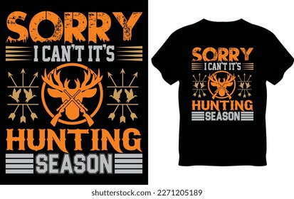 This is a Creative and Unique Copyright free Hunting  T-Shirt Design