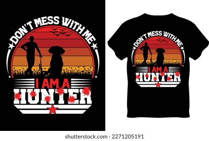 This is a Creative and Unique Copyright free Hunting  T-Shirt Design