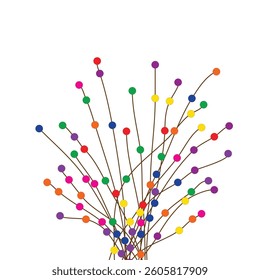 This creative vector design showcases Easter eggs in various bright colors, representing happiness, festivity, and the spirit of Easter in a modern and artistic style.

