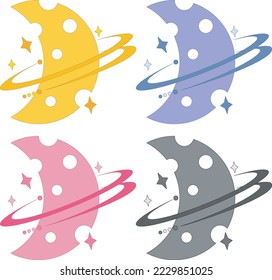 This is a crescent moon logo or symbol. The shape is very beautiful, creative and aesthetic. It can be used for decoration, and can also be used for symbols or logos.