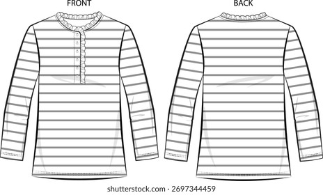 This Is A Crew Clothing Frill Placket Top