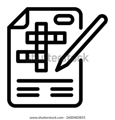 This Crossword icon is suitable for School, Education, Edutainment, etc