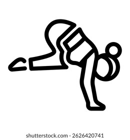 This Crow (pose) icon is suitable for Yoga, Mindfulness, Healthy Lifestyle, etc