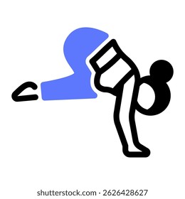 This Crow (pose) icon is suitable for Yoga, Mindfulness, Healthy Lifestyle, etc